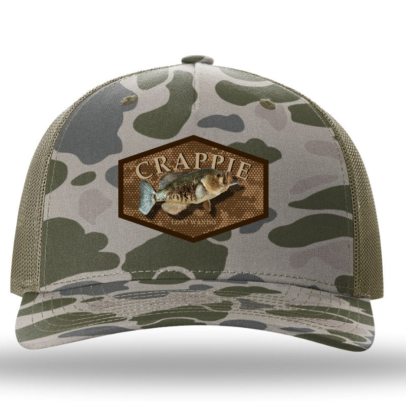 Crappie Color Patch -Marsh Duck Camo/Loden 112PFP Snapback Trucker Hat Lost Wando Outfitters