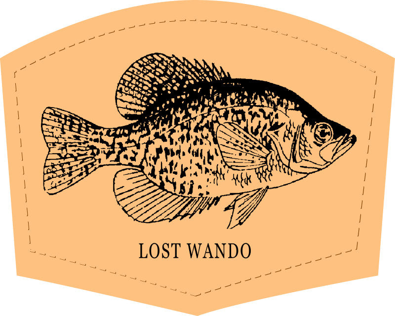 Crappie Leather Patch Hat -Navy-Charcoal Lost Wando Outfitters - Richardson 112 - Lost Wando Outfitters