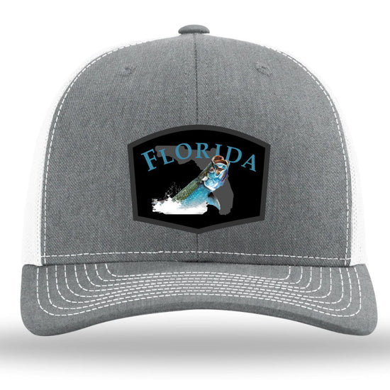 Florida Tarpon Color Patch Heather Grey-White Richardson Sports 112 Trucker Snapback Lost Wando Outfitters