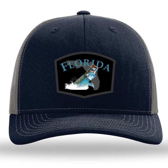 Florida Tarpon Color Patch Navy-Charcoal Richardson Sports 112 Trucker Snapback Lost Wando Outfitters