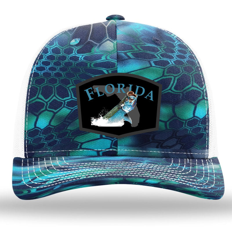 Florida Tarpon Color Patch Kryptek Pontus/White Richardson Sports 112P Trucker Snapback Lost Wando Outfitters