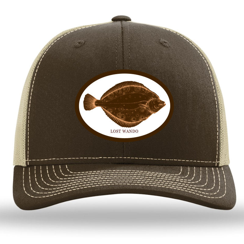 Flounder Color Patch Brown-Khaki Richardson Sports 112 Trucker Snapback Lost Wando Outfitters