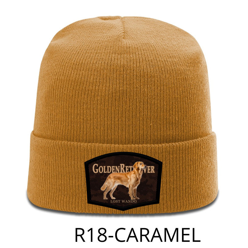 Golden Retriever Color Patch Beanie Caramel Richardson R18 Acrylic Yarn Beanie Lost Wando Outfitters