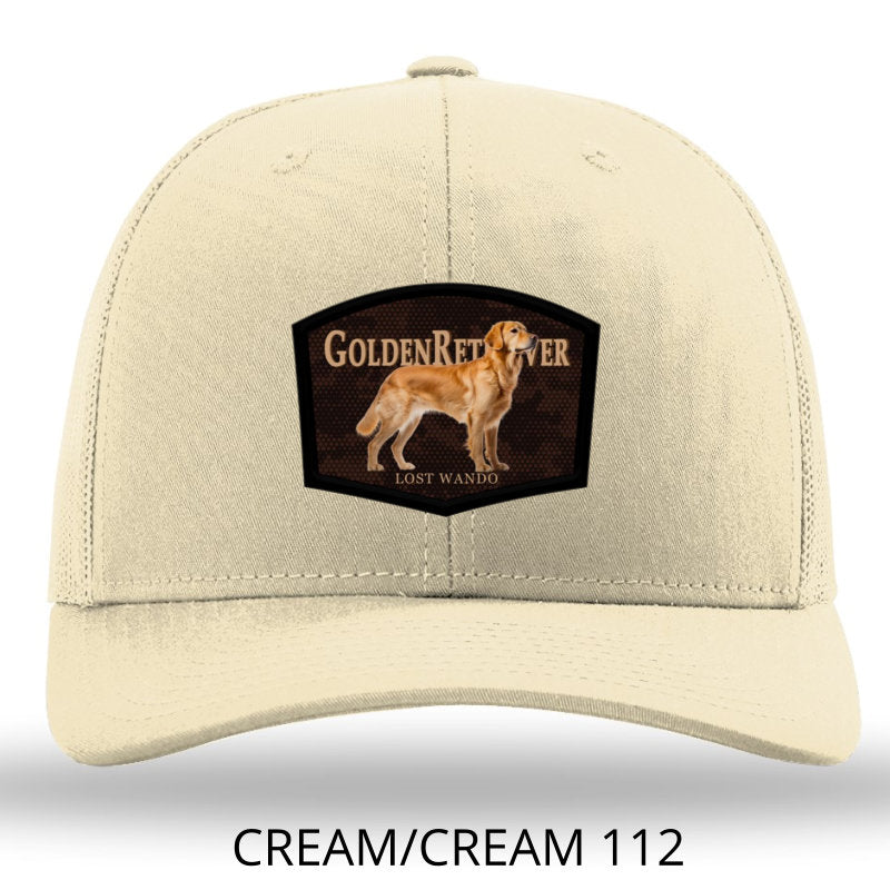 Golden Retriever Color Patch Cream/Cream Richardson 112 Snapback Trucker Hat Lost Wando Outfitters
