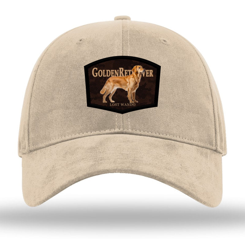 Golden Retriever Color Patch Stone Richardson R75 Dad Hat Lost Wando Outfitters - Lost Wando Outfitters