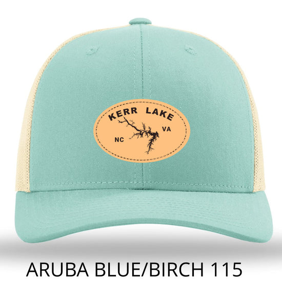 Kerr Lake NC VA Leather Patch - Aruba Blue-Birch Richardson 115 Lost Wando Outfitters