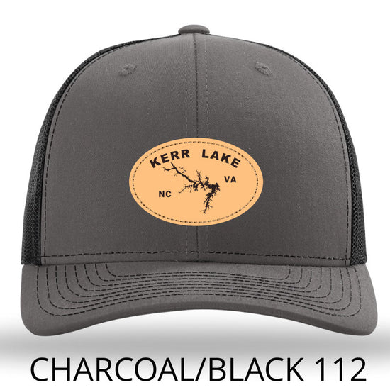 Kerr Lake NC VA Leather Patch - Charcoal-Black Richardson 112 Lost Wando Outfitters