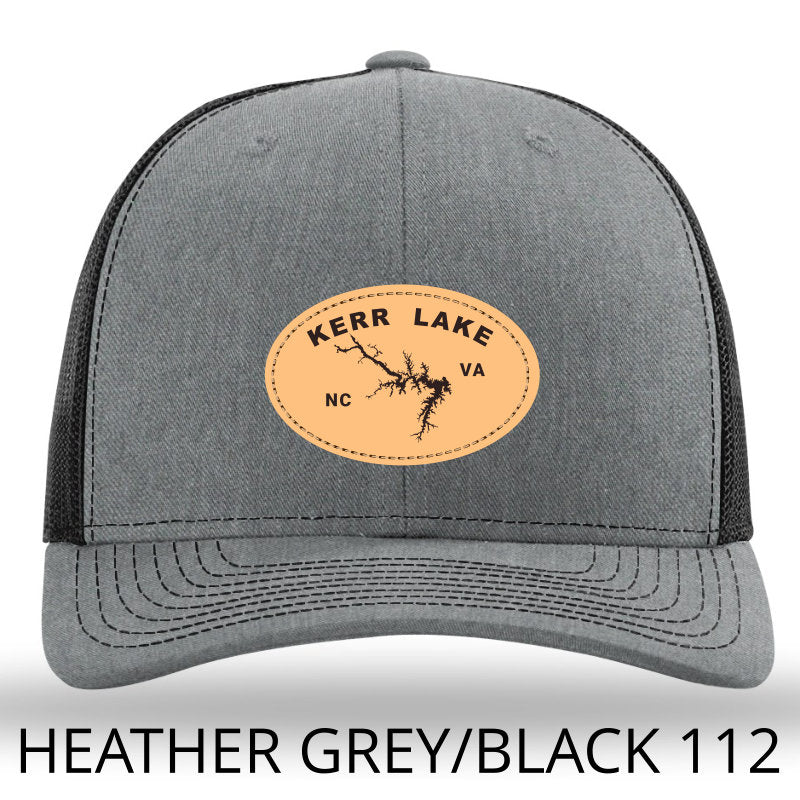 Kerr Lake NC VA Leather Patch - Heather Grey-Black Richardson 112 Lost Wando Outfitters