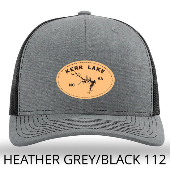 Kerr Lake NC VA Leather Patch - Heather Grey-Black Richardson 112 Lost Wando Outfitters