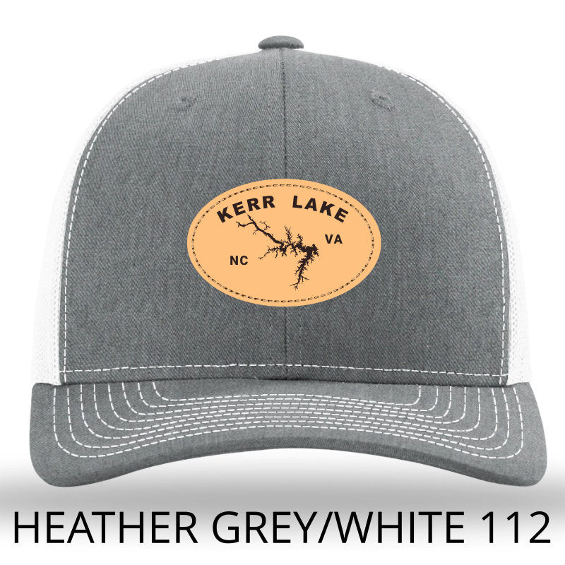 Kerr Lake NC VA Leather Patch - Heather Grey-White Richardson 112 Lost Wando Outfitters