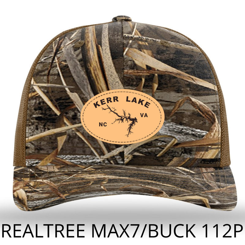 Kerr Lake NC VA Leather Patch - Realtree Max7 Camo-Buck Richardson 112PFP Lost Wando Outfitters