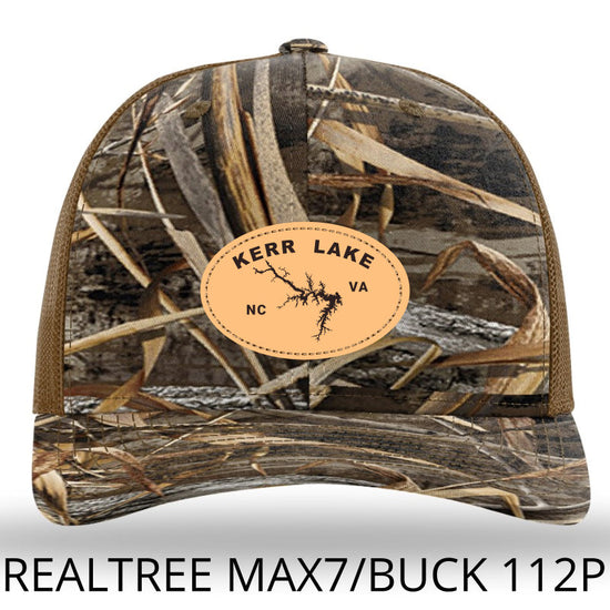 Kerr Lake NC VA Leather Patch - Realtree Max7 Camo-Buck Richardson 112PFP Lost Wando Outfitters