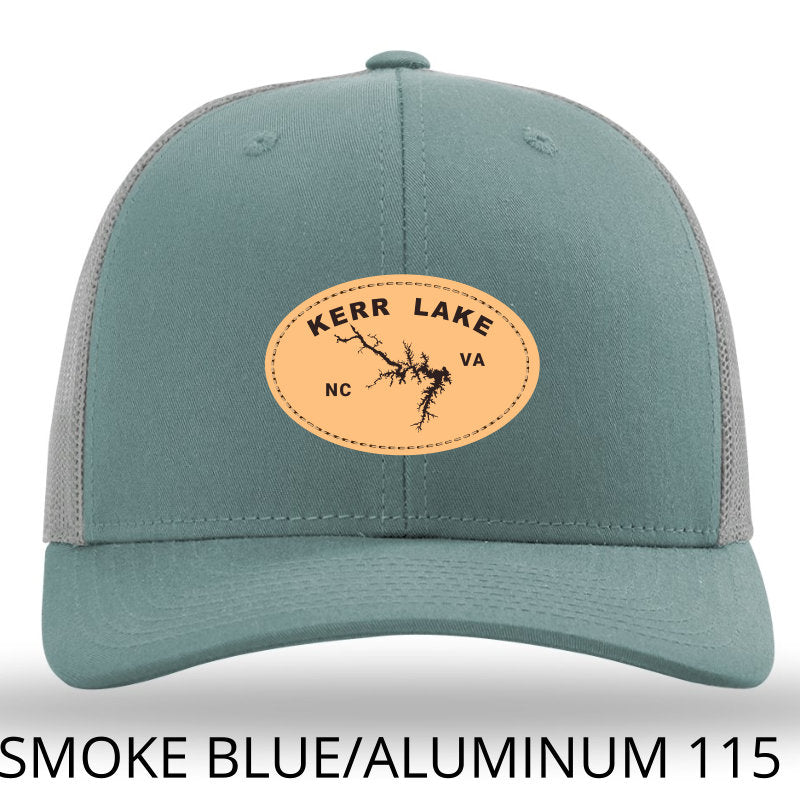 Kerr Lake NC VA Leather Patch - Smoke Blue-Aluminum Richardson 115 Lost Wando Outfitters