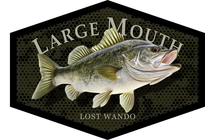 Large Mouth Bass Color Patch - Admiral Duck Camo/Black Richardson 112PFP Snapback Trucker Hat Lost Wando Outfitters