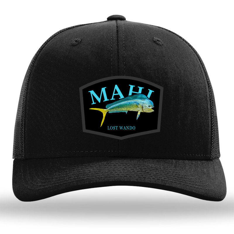 Mahi Color Patch Black/Black Richardson Sports 112 Trucker Snapback Lost Wando Outfitters - Lost Wando Outfitters