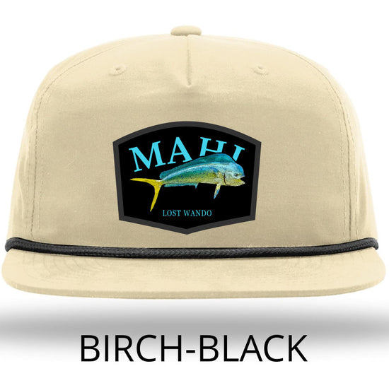 Mahi Color Patch -Birch with Black Rope 256 Umpqua Flat Bill Richardson Hat Lost Wando Outfitters