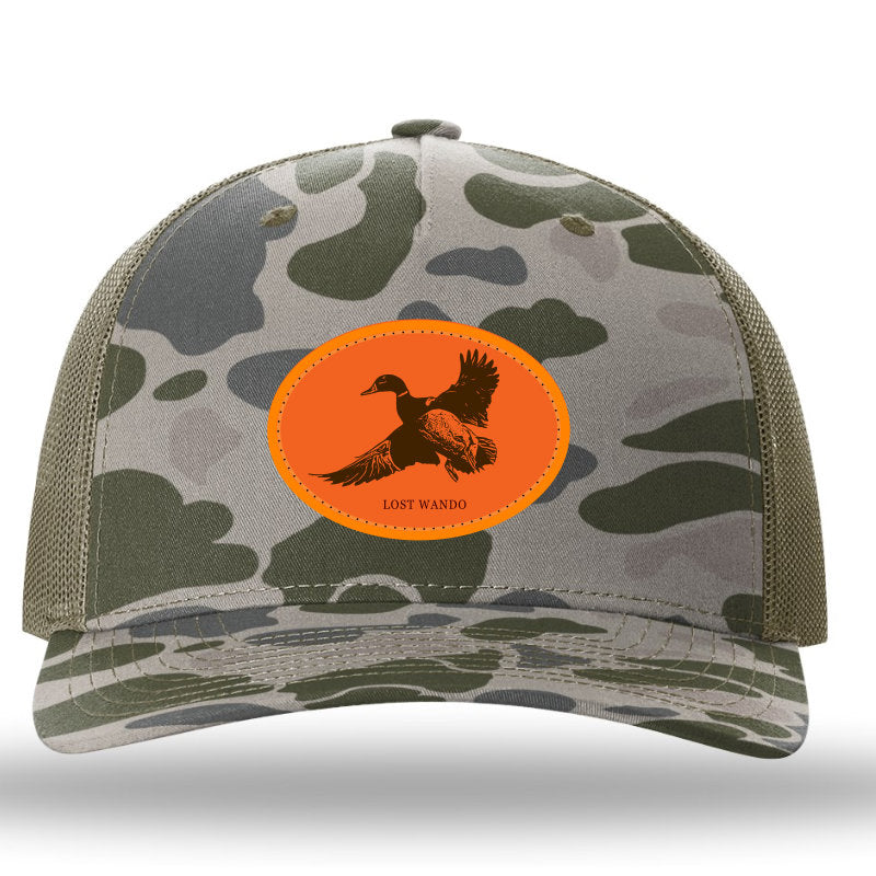 Mallard Hunter Orange Woven Patch -Marsh Duck-Loden Camo Richardson 112PFP Hat Lost Wando Outfitters