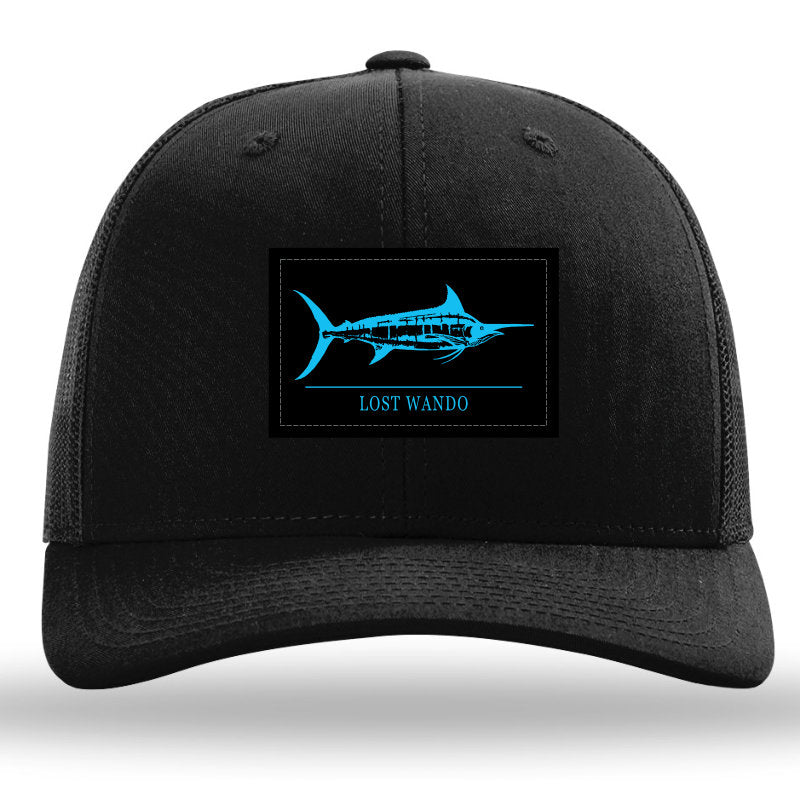 Marlin Woven Patch Black-Black Richardson Sports 112 Trucker Snapback Lost Wando Outfitters - Lost Wando Outfitters