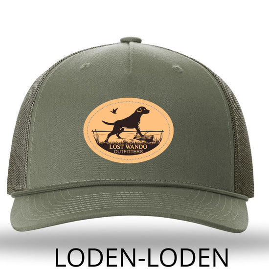 Marsh Lab Leather Patch Loden-Loden Rope Richardson 112FPR Snapback Trucker Hat Lost Wando Outfitters