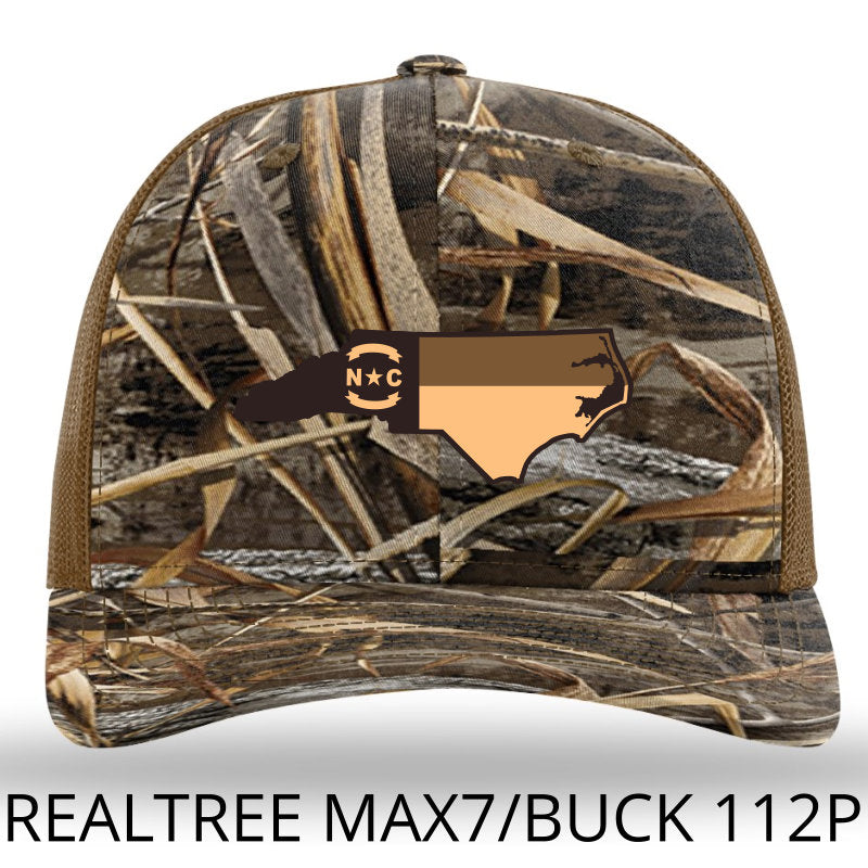 NC Etched Leather Outline Max 7 Camo-Buck Richardson 112P Lost Wando Outfitters - Lost Wando Outfitters