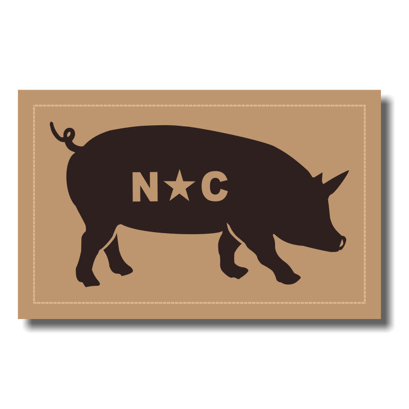Load image into Gallery viewer, NC Pig Leather Patch - Navy -White - Red - Lost Wando Outfitters
