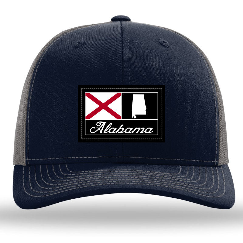 Alabama Woven Patch Navy/Charcoal Richardson 112 Snapback Trucker Hat- Lost Wando Outfitters