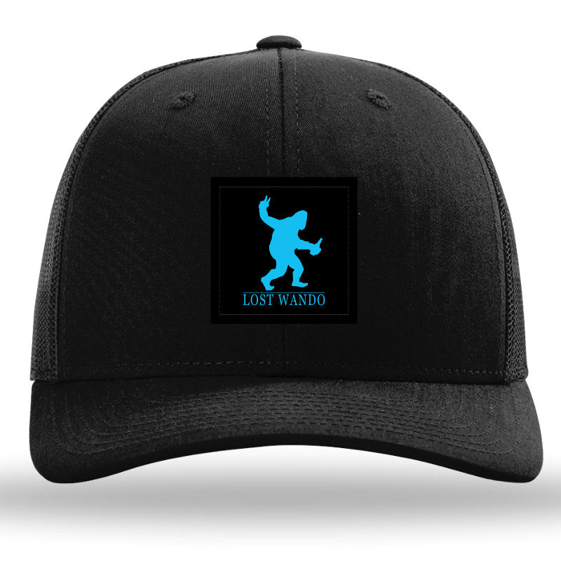 Peace, Beer, and Big Foot Woven Patch Black-Black Richardson Sports 112 Trucker Snapback Lost Wando Outfitters - Lost Wando Outfitters