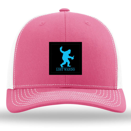 Peace, Beer, and Big Foot Woven Patch Pink-White Richardson Sports 112 Trucker Snapback Lost Wando Outfitters