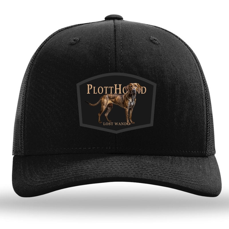 Plott Hound Color Patch Black/Black Richardson 112 Snapback Trucker Hat Lost Wando Outfitters