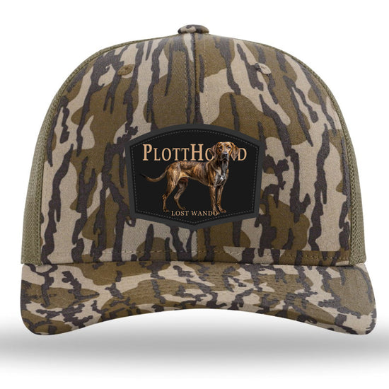 Plott Hound Color Patch Mossy Oak Bottomland/Loden Richardson 112PFP Snapback Trucker Hat Lost Wando Outfitters