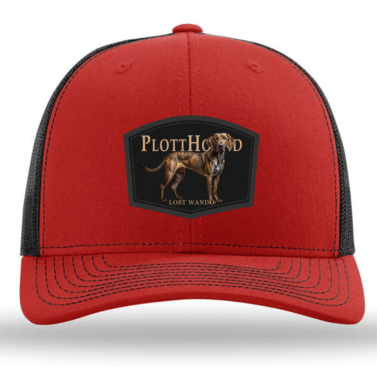 Plott Hound Color Patch Red/Black Richardson 112 Snapback Trucker Hat Lost Wando Outfitters