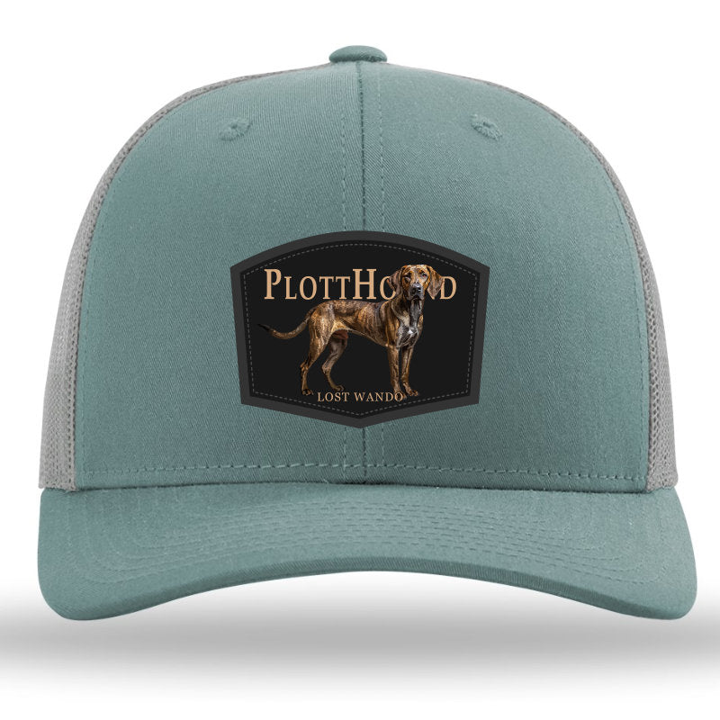 Plott Hound Color Patch Smoke Blue/Aluminum Richardson 115 Snapback Trucker Hat Lost Wando Outfitters