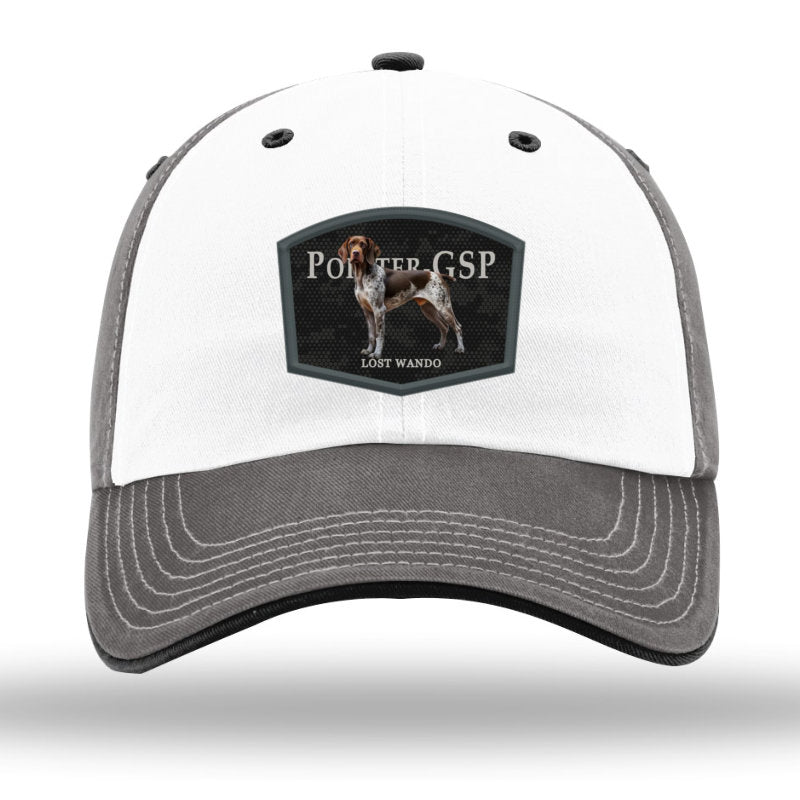 Pointer GSP Color Patch Charcoal/White Richardson 322 Washed Chino Dad Hat Lost Wando Outfitters - Lost Wando Outfitters