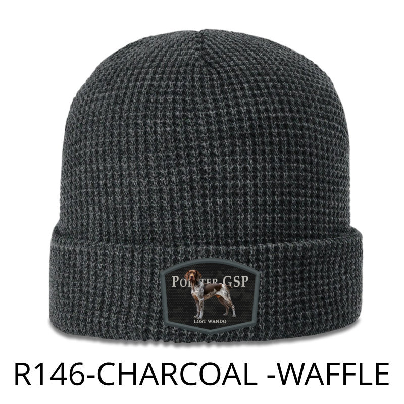 Pointer GSP Color Patch Beanie Heather Charcoal Richardson R146 Waffle Knit Beanie Lost Wando Outfitters - Lost Wando Outfitters