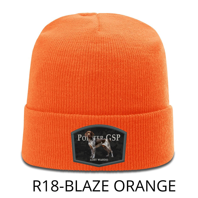 Pointer GSP Color Patch Beanie Blaze Orange Richardson R18 Acrylic Yarn Beanie Lost Wando Outfitters - Lost Wando Outfitters