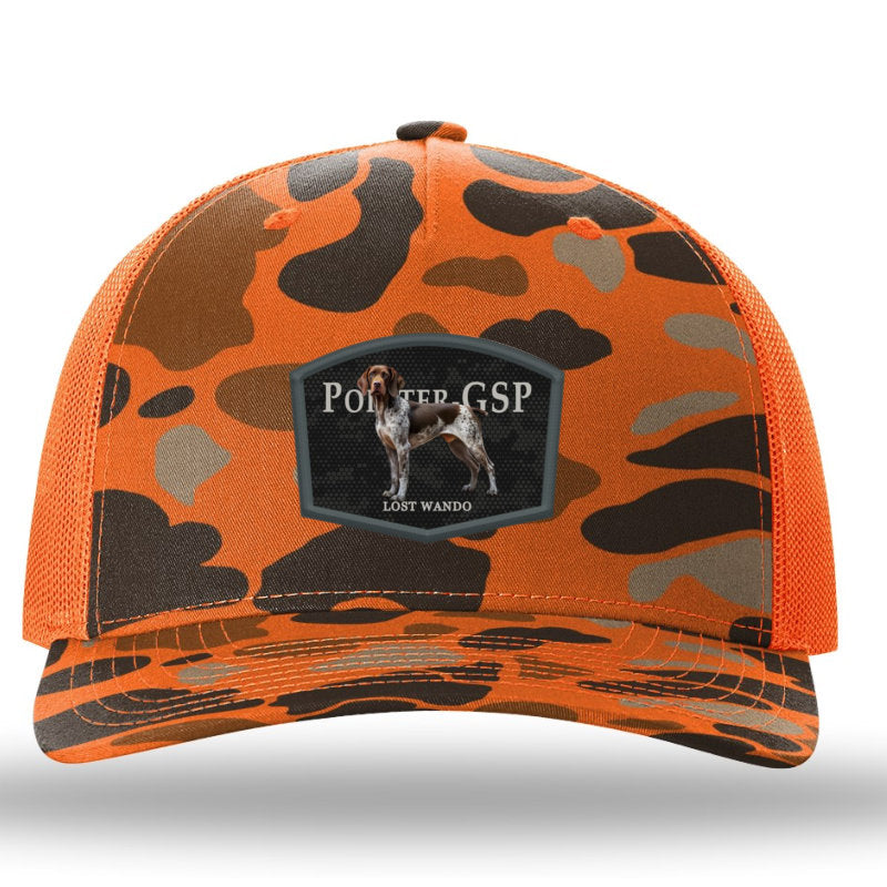 Pointer GSP Color Patch Blaze Duck Camo/Orange Richardson 112PFP Duck Camo Snapback Trucker Hat Lost Wando Outfitters