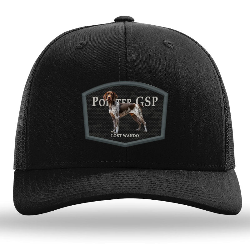 Pointer GSP Color Patch Black/Black Richardson 112 Snapback Trucker Hat Lost Wando Outfitters - Lost Wando Outfitters