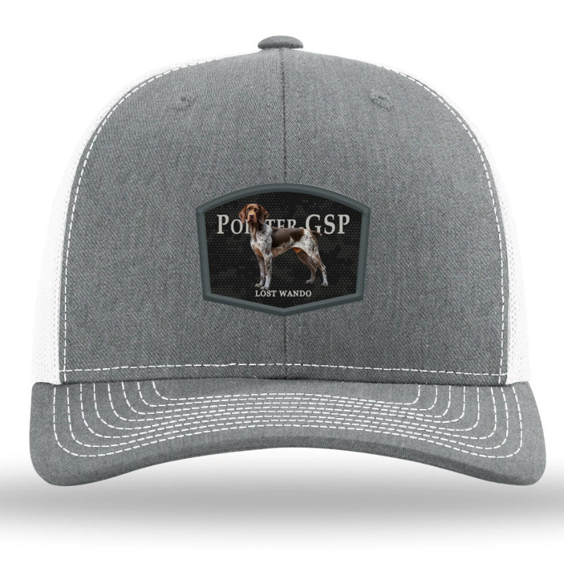 Pointer GSP Color Patch Heather Grey/White Richardson 112 Snapback Trucker Hat Lost Wando Outfitters - Lost Wando Outfitters
