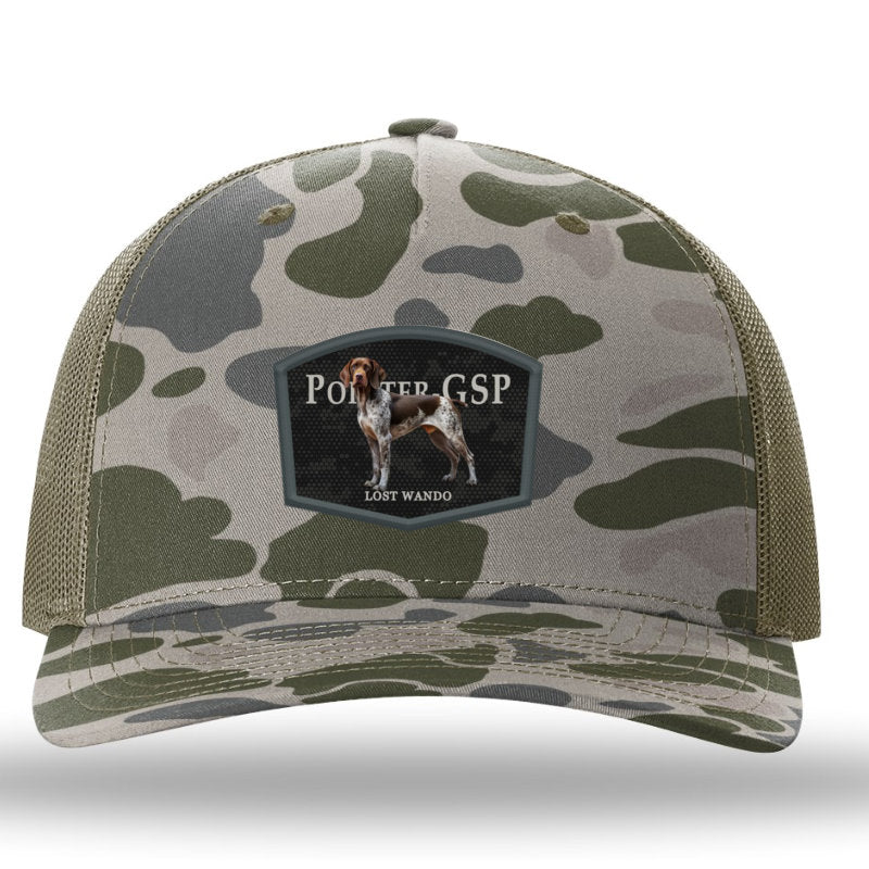 Pointer GSP Color Patch Marsh Duck Camo/Loden Richardson 112PFP Duck Camo Snapback Trucker Hat Lost Wando Outfitters - Lost Wando Outfitters