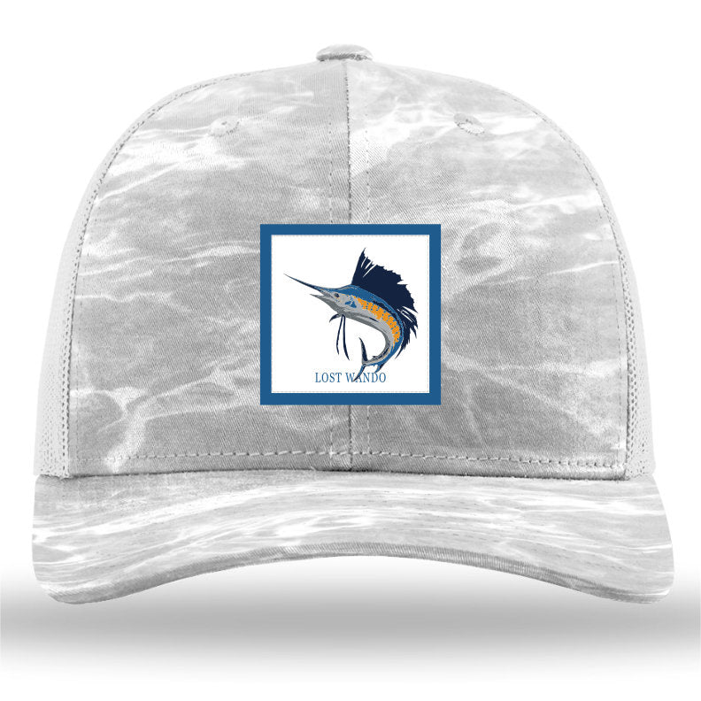 Sailfish Woven Patch MossyOak-Elements Bonefish Richardson Sports 112PFP Trucker Snapback Lost Wando Outfitters - Lost Wando Outfitters