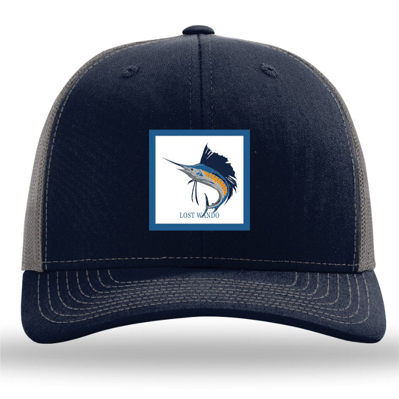 Sailfish Woven Patch Navy-Charcoal Richardson Sports 112 Trucker Snapback Lost Wando Outfitters - Lost Wando Outfitters