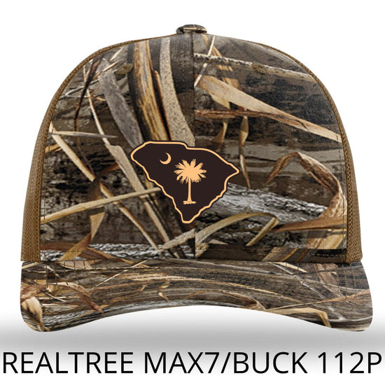 SC Etched Leather Outline -Real Tree Max7 Camo Richardson 112PFP - Lost Wando Outfitters