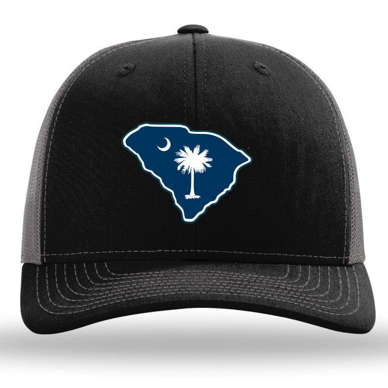SC Outline- Color Patch -Black-Charcoal Richardson 112 Trucker Snapback Lost Wando Outfitters