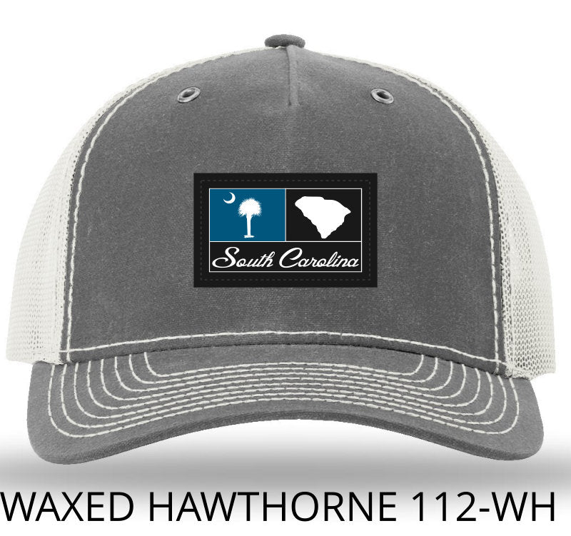 SC Woven Patch -Rhino/Light Grey 112WH Waxed Hawthorne Rugged Snapback Trucker Hat Lost Wando Outfitters