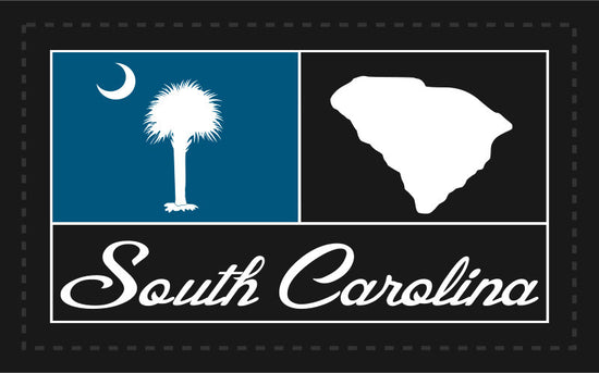 South Carolina Woven Color Patch -Black with Black Rope 256 Umpqua Flat Bill Richardson Hat Lost Wando Outfitters