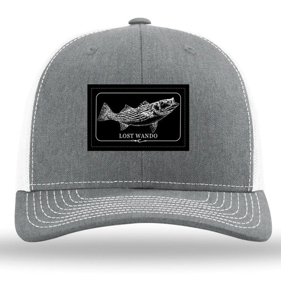 Striper Woven Patch Heather Grey-White Richardson Sports 112 Trucker Snapback Lost Wando Outfitters