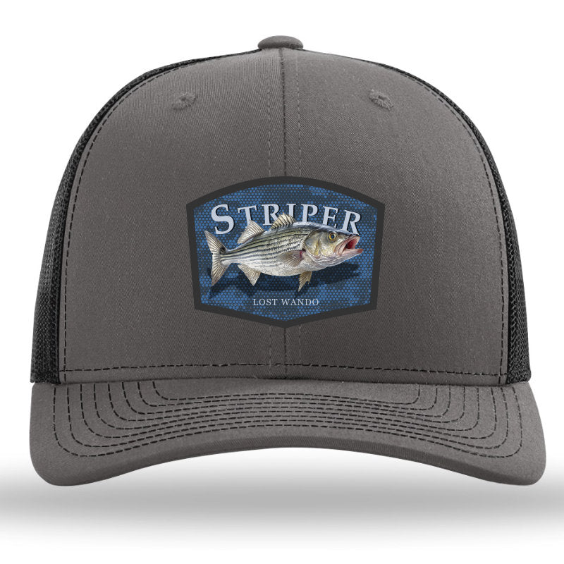 Striper Color Patch -Charcoal/Black Richardson 112 Snapback Trucker Hat Lost Wando Outfitters