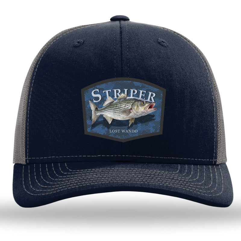 Striper Color Patch -Navy/Charcoal Richardson 112 Snapback Trucker Hat Lost Wando Outfitters