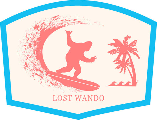 Surfin' Big Foot (BIFF) Woven Patch Pink-White Richardson Sports 112 Trucker Snapback Lost Wando Outfitters