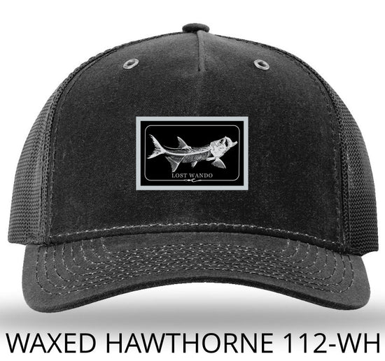 Tarpon Bonefish Color Patch Black/Black Richardson Sports 112WH Waxed Hawthorne Rugged Trucker Snapback Lost Wando Outfitters
